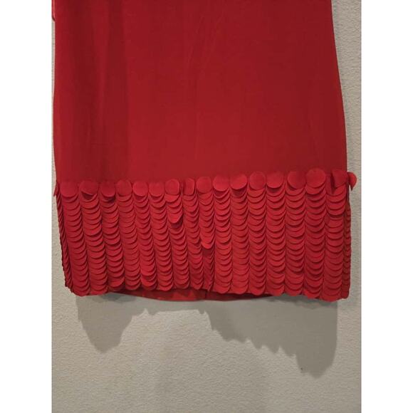 Ted Baker Glana Women's Red Cap Sleeve Circle Hem Mini Dress Size 2 - Picture 2 of 9